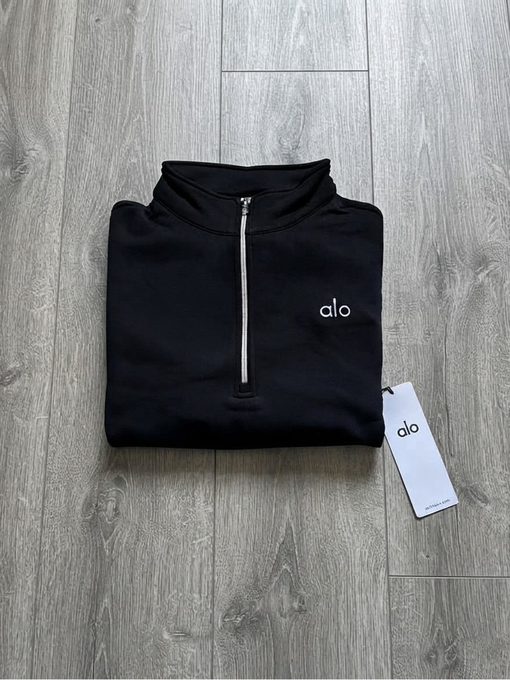 Alo Black Yoga Accolade Quarter Zip Pullover Unisex Black Alo Yoga (XS-XL)